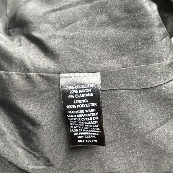 mercer & madison Textured Quilted Black Moto Jacket Asymmetrical Zip Up Blazer - Picture 9 of 9